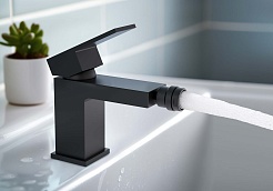 Aquatek Смеситель для биде Либра AQ1618MB матовый черный – фотография-3